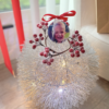 Pallina/addobbo di Natale in plexiglass colato 5mm personalizzata con la foto stampata.