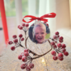 Pallina/addobbo di Natale in plexiglass colato 5mm personalizzata con la foto stampata.